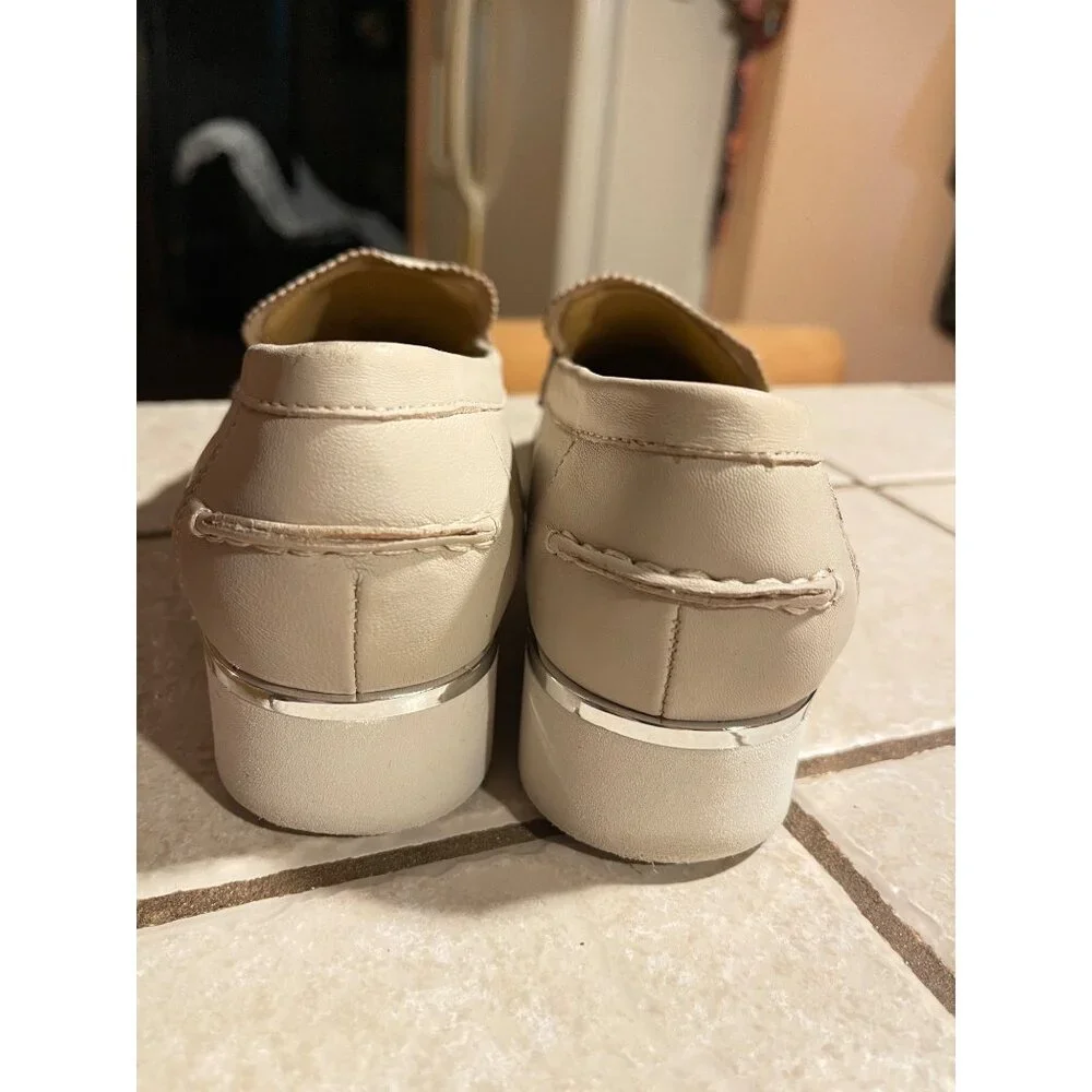 Franco Sarto Cedra Leather Loafers Penny Lug Sole & Stitching Detail Size 8M - Picture 10 of 10